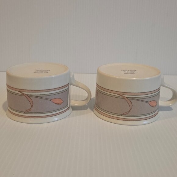 Mikasa Japan Meadow Sun Intaglio Tea Coffee Mugs  Set of 2 CAC02 8 Oz Tulips - Picture 9 of 11